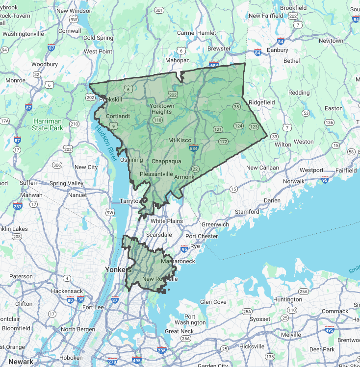 FirstLight's service area including Westchester County